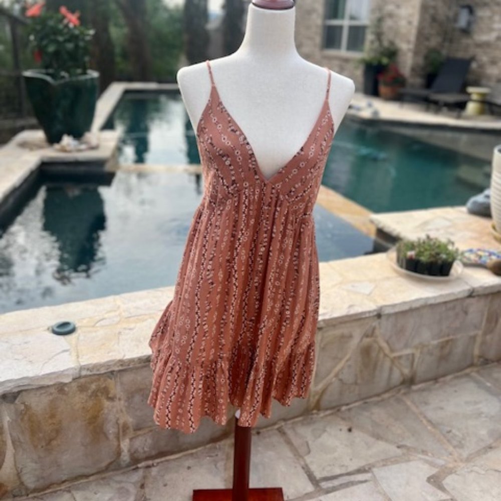Boho Babydoll Summer Dress | Tiered Ruffle Hem | Floral | Festival Vibe | Large